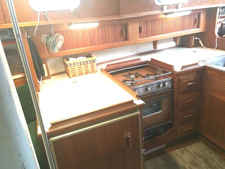 1979 Endeavour 37 Plan A Sailboat Galley