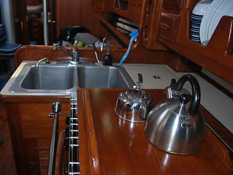 1984 Endeavour 38 Sailboat Galley