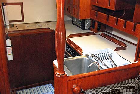 1983 Endeavour 40 Sailboat Galley