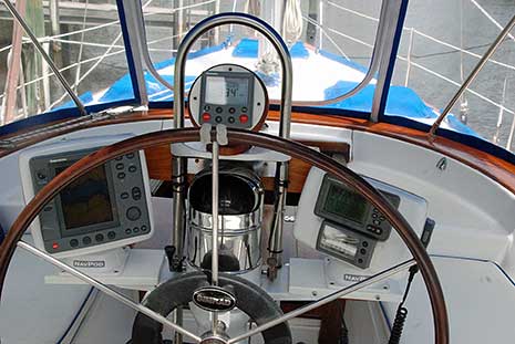 1983 Endeavour 40 Sailboat Helm / Nav Station