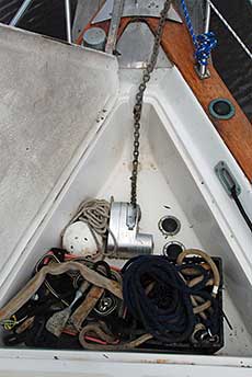 1983 Endeavour 40 Sailboat Anchor Locker