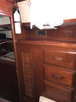 1983 Endeavour 40 hanging Locker and Drawers
