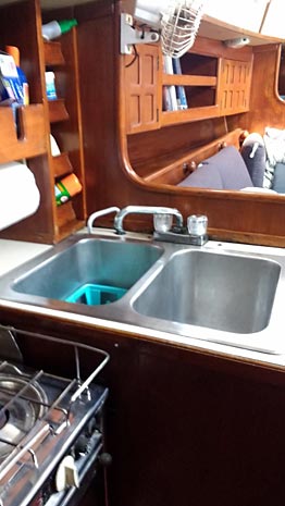 1981 Endeavour 40 Sailboat — Galley