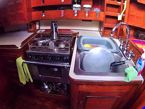 1984 Endeavour 40 Sailboat Galley