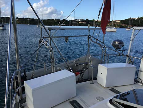 1983 Endeavour 40 Sailboat - Stern Deck Boxes