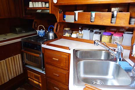 1978 Endeavour 43 Sailboat Galley