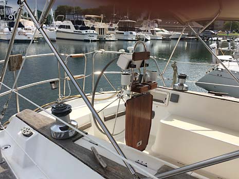 1984 Endeavour 38 Aft Cockpit Sailboat Cockpit
