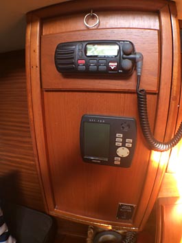 1984 Endeavour 38 Aft Cockpit Sailboat Nav Station
